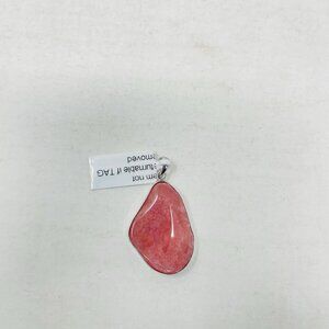 Shop LC Cherry Quartz Pendant without Chain in Sterling Silver Nickel Free 5183